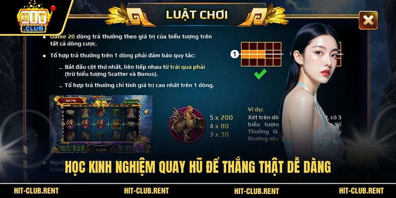 Sơn Tinh Thủy Tinh HITCLUB - Quay Hũ Ly Kỳ Nhận Thưởng Lớn 4 Học kinh nghiệm quay hũ để thắng thật dễ dàng