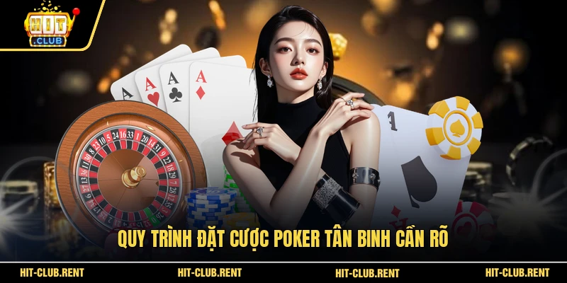 Poker HITCLUB - Bí Kíp Chinh Phục Sảnh Bài Đổi Thưởng 2026 4 Quy trình đặt cược Poker tân binh cần rõ